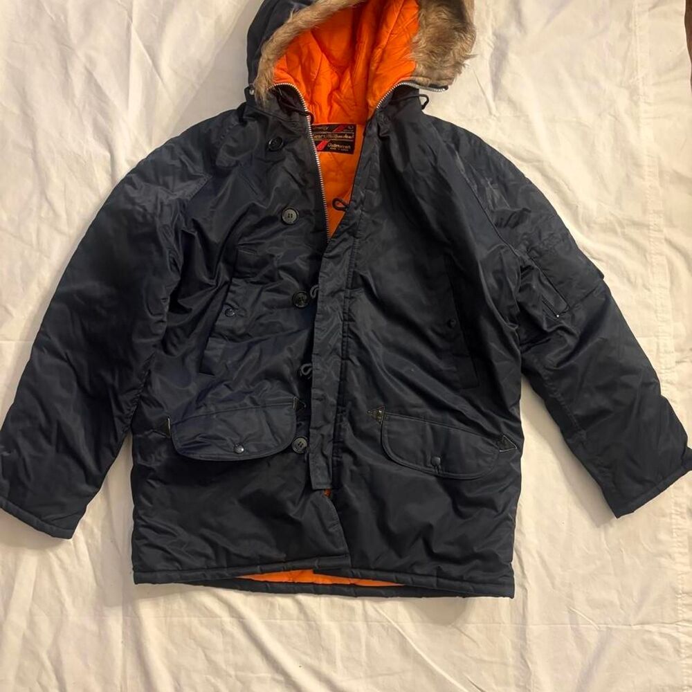 Sears Men's Navy and Blue Coat